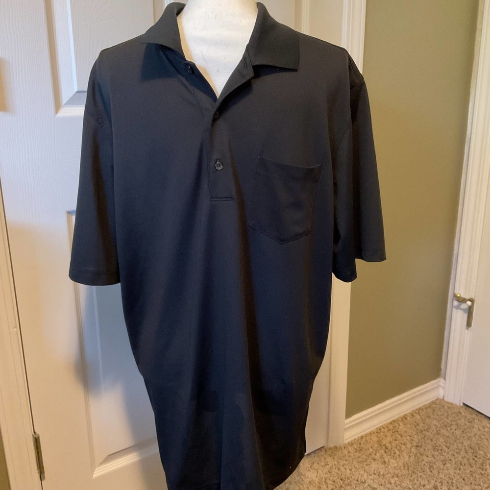 Play dry Greg Norman black golf shirt